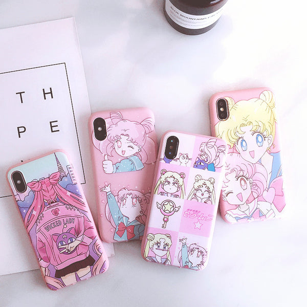 Kawaii Sailormoon Phone Case for iphone 6/6s/6plus/7/7plus/8/8P/X/XS/XR/XS Max/11/11 pro/11 pro max JK1832