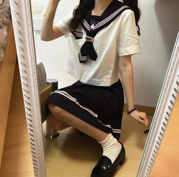 Cute Anime Uniform Shirt and Skirt Set JK2779