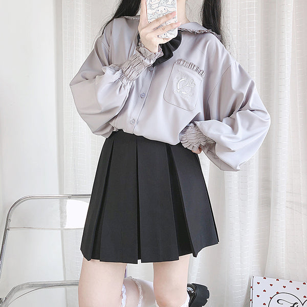 Fashion Black Plaid Skirt JK2870