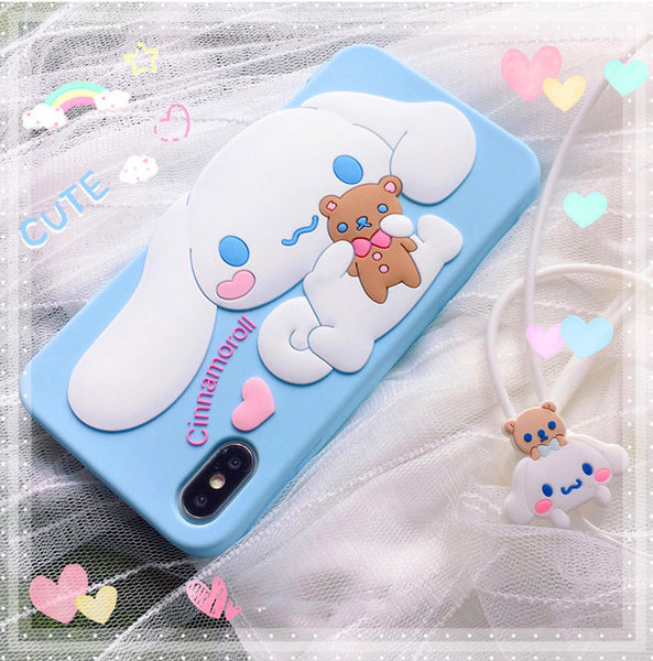 3D Cinnamoroll Phone Case for iphone 6/6s/6plus/7/7plus/8/8P/X/XS/XR/XS Max/11/11pro/11pro max/12/12pro/12pro max/12mini/13/13pro/13pro max JK1450