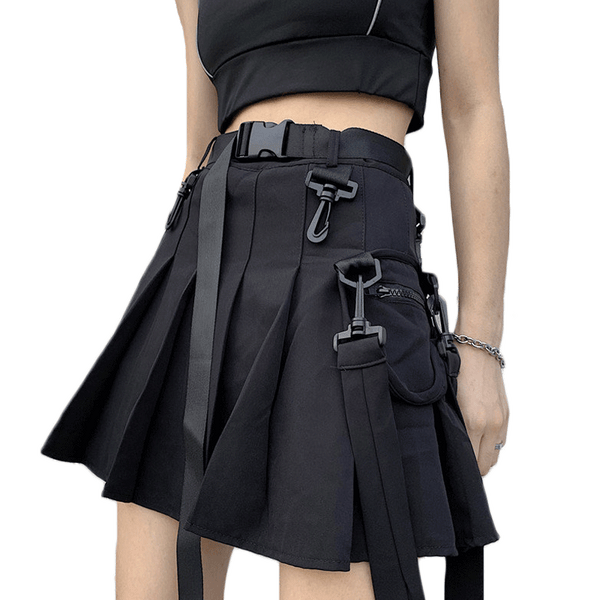 Fashion High Waist Plaid Skirt JK2064
