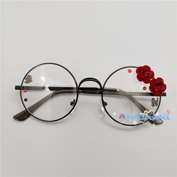 Fashion Lolita Flowers Glasses JK1297