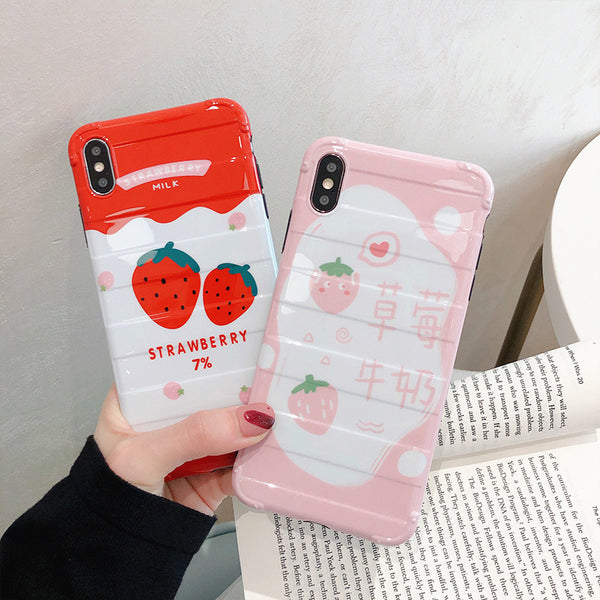 Strawberry Phone Case for iphone 6/6s/6plus/7/7plus/8/8P/X/XS/XR/XS Max JK2019