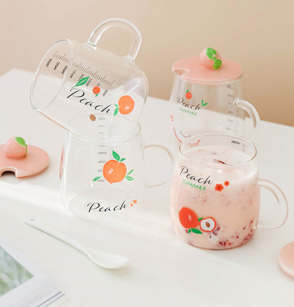 Sweet Peach Glass Cup JK2703