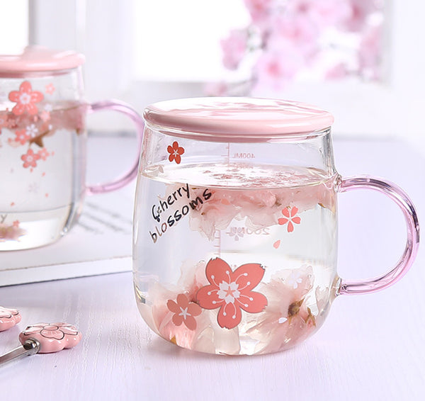 Cute Sakura Glass Cup JK2450
