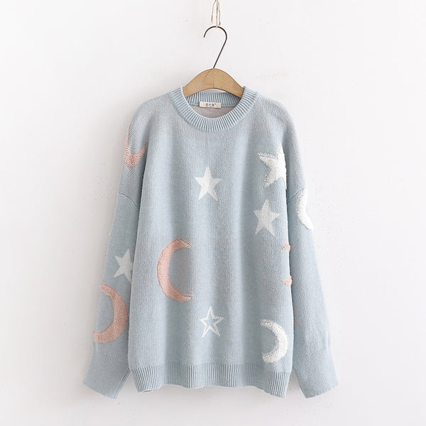 Sweet Moon and Stars Sweater JK1760