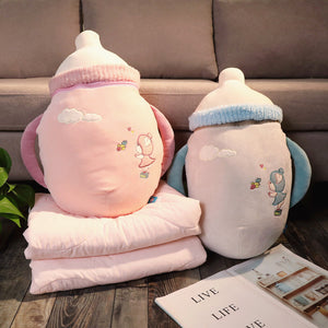 Lovely Baby Bottle Pillow And  Blanket JK2333