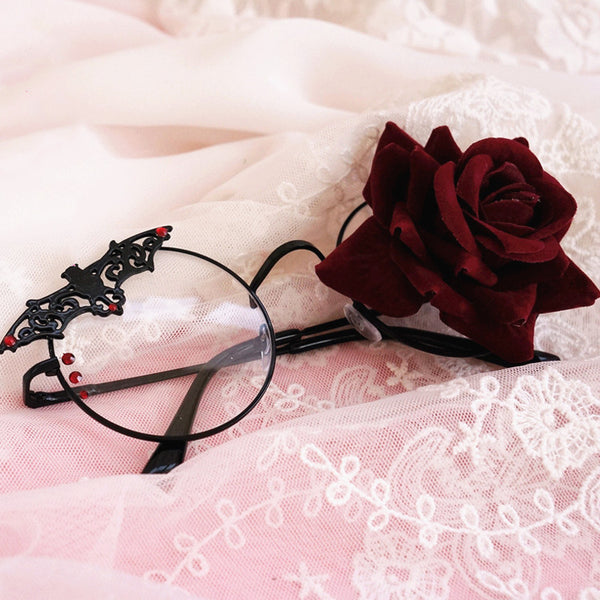 Lolita Bat Rose Glasses JK2492