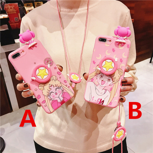 Pink Usagi Phone Case for iphone 6/6s/6plus/7/7plus/8/8P/X/XS/XR/XS Max JK1240
