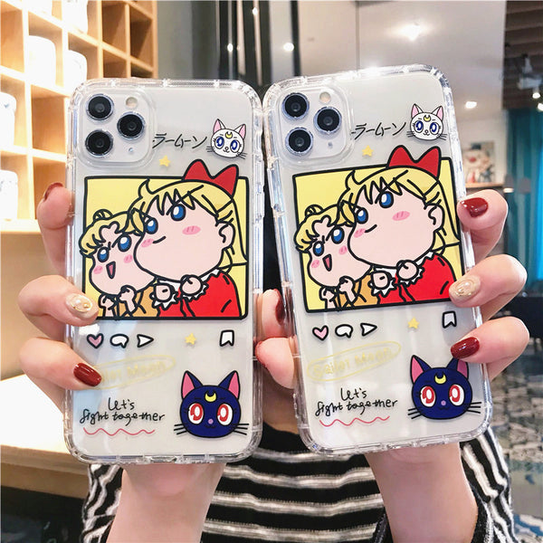 Lovely Sailormoon Phone Case for iphone 7/7plus/8/8P/X/XS/XR/XS Max/11/11 pro/11 pro max JK1931
