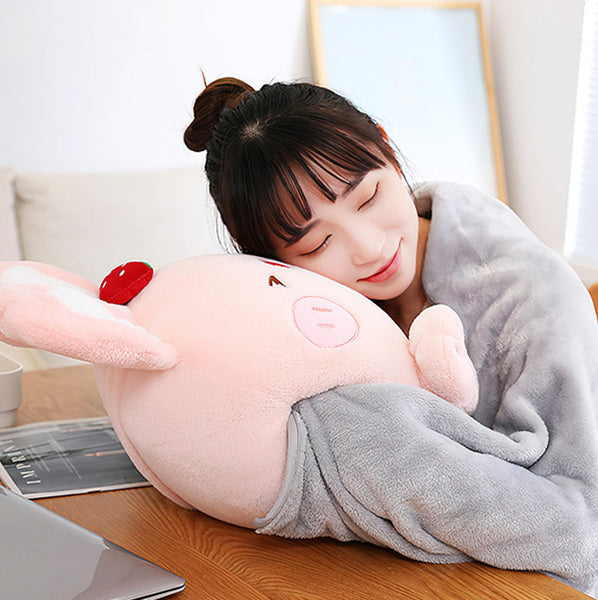 Lovely Rabbit Pillow And Blanket JK3436