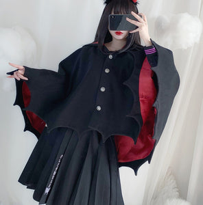 Black Devil Cloak Coat JK2915