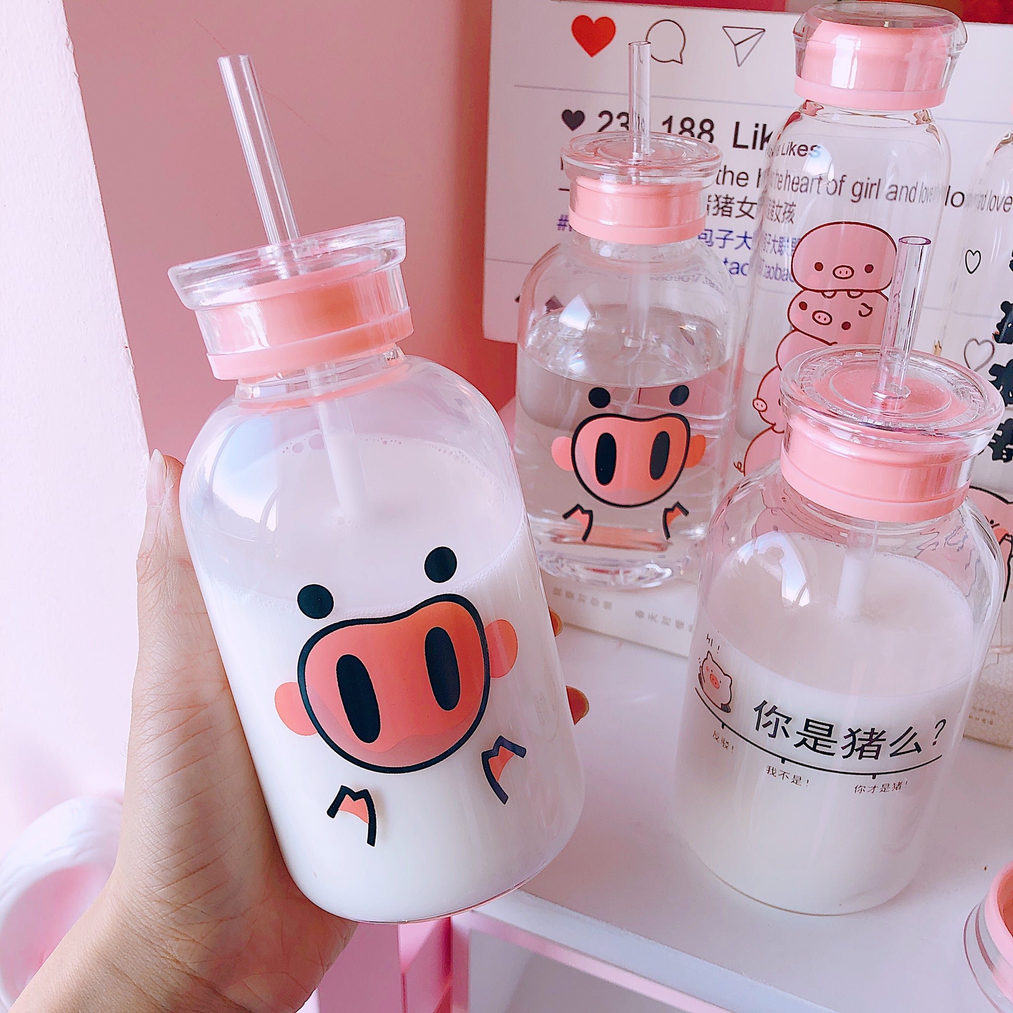 Lovely Pigs Water Bottle  JK1342