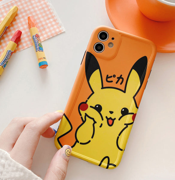 Kawaii Pikachu Phone Case for iphone7/7plus/8/8P/X/XS/XR/XS Max/11/11 pro/11 pro max JK2176