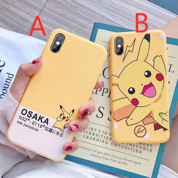 Lovely Pikachu Phone Case for iphone 6/6s/6plus/7/7plus/8/8P/X/XS/XR/XS Max JK1424