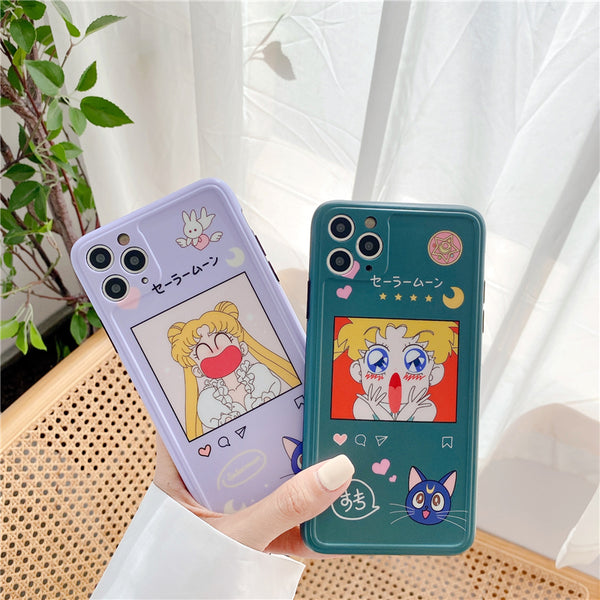 Funny Sailormoon Phone Case for iphone7/7plus/8/8P/X/XS/XR/XS Max/11/11 pro/11 pro max JK2277