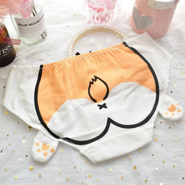 Cute Corgi Ass Cotton Underwear JK2028