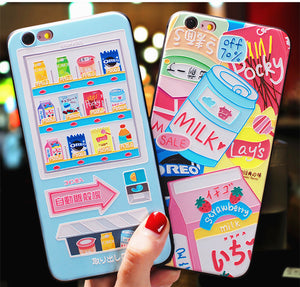 Snacks And Milk Phone Case for iphone 6/6s/6plus/7/7plus/8/8P/X/XS/XR/XS Max JK1068