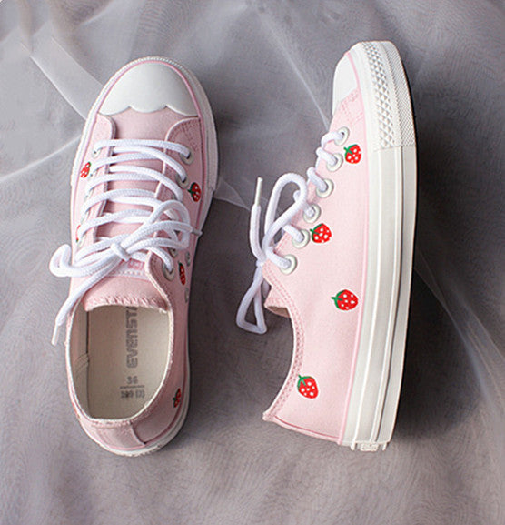 Kawaii Strawberry Canvas Shoes  JK1456