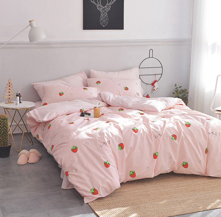 aちゃん Fashion Strawberry Bedding Set JK1698 – Juvkawaii