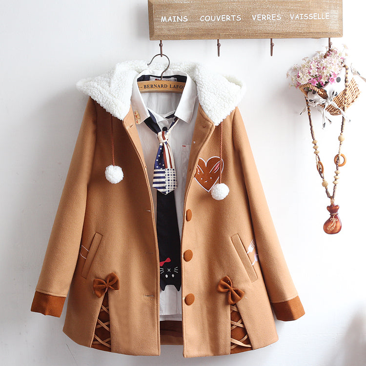 Fashion Rabbit Heart Coat JK2914