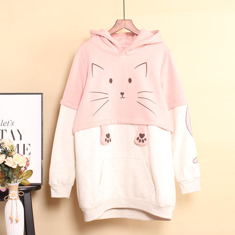 Lovely Cat Long Hoodie JK1817