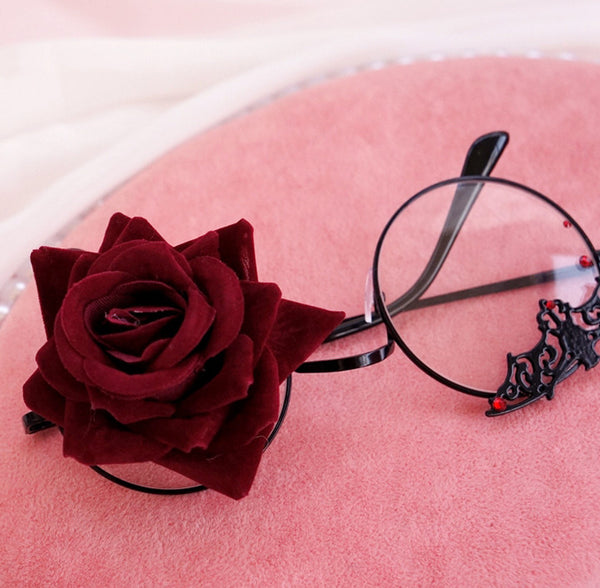 Lolita Bat Rose Glasses JK2492