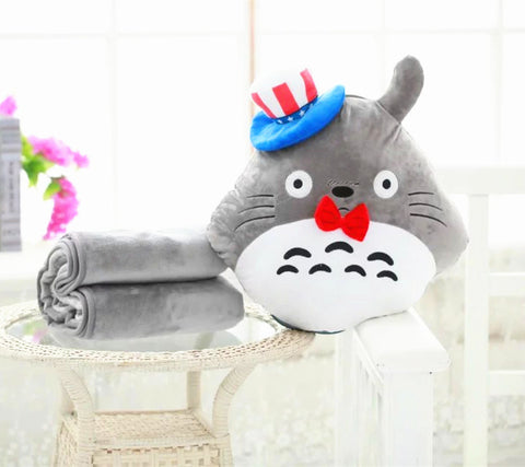 Totoro Pillow And  Blanket JK1051