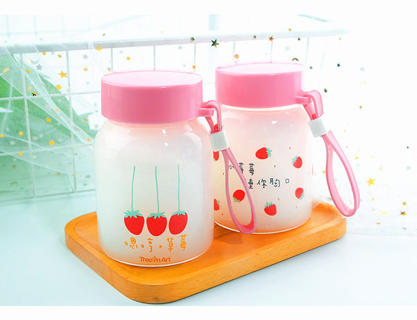 Kawaii Strawberry Glass Bottle JK1183