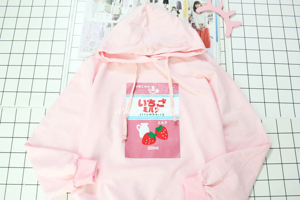 Fashion Strawberry Girl Hoodie JK1828