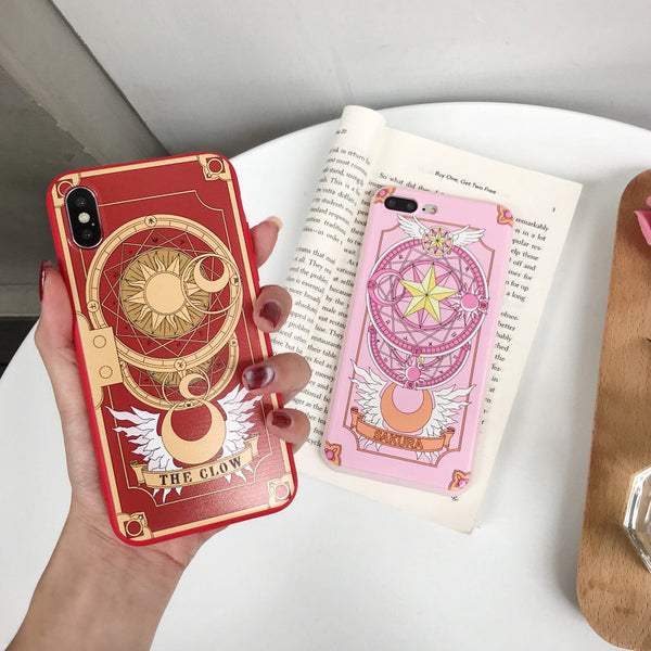 Sakura Card Phone Case for iphone 6/6s/6plus/7/7plus/8/8P/X/XS/XR/XS Max JK1652