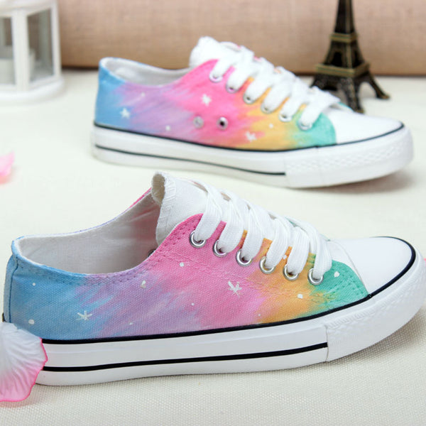Colorful Rainbow Canvas Shoes JK2243