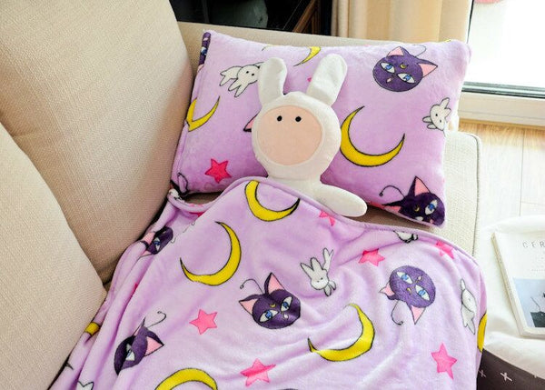 Cute Luna Blanket and Pillow Cover JK2495